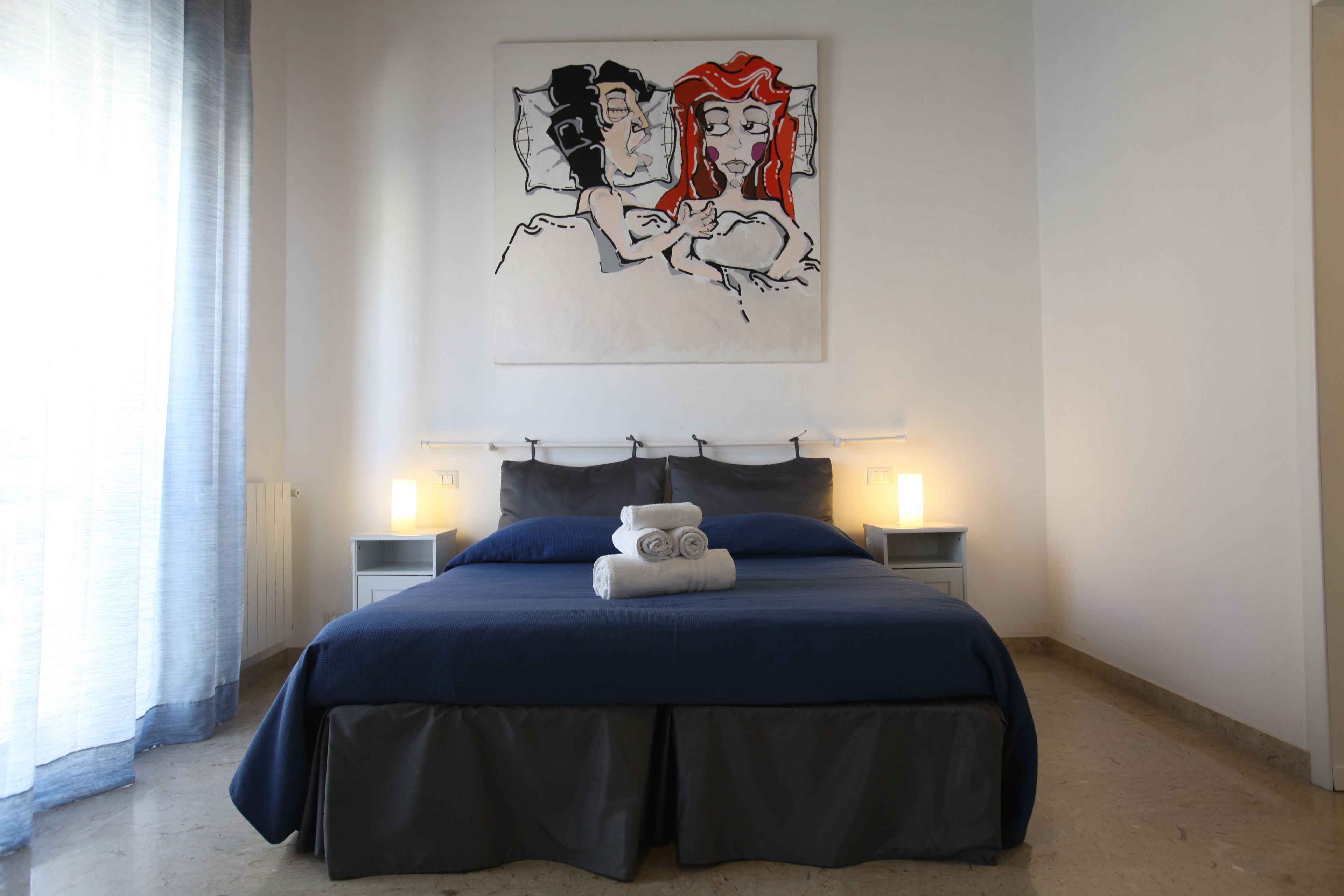 1 chambre, literie de qualité supérieure, couette en duvet d'oie