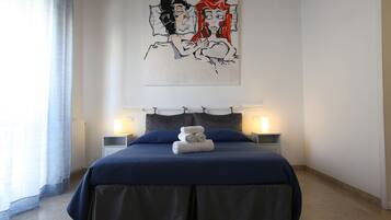 Family Quadruple Room, 1 Double Bed with Sofa bed, Private Bathroom, City View | 1 bedroom, premium bedding, down duvets, individually decorated