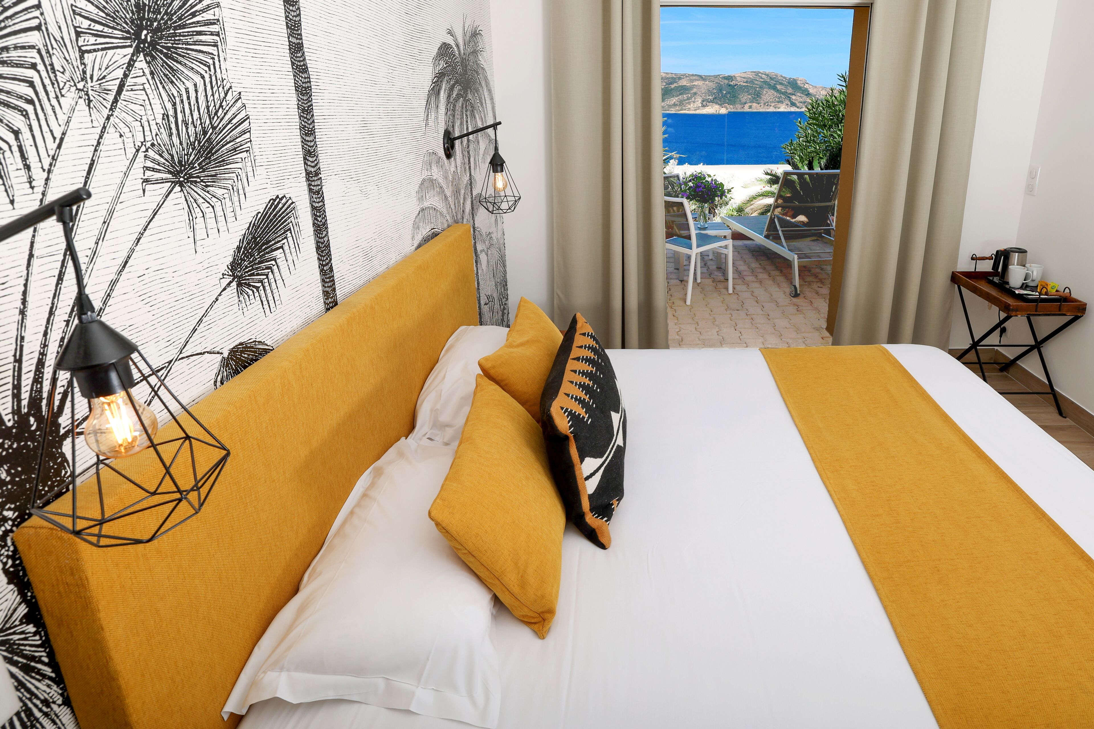 panoramic double room, balcony, sea view | 2 bedrooms, premium bedding, in-room safe, individually decorated