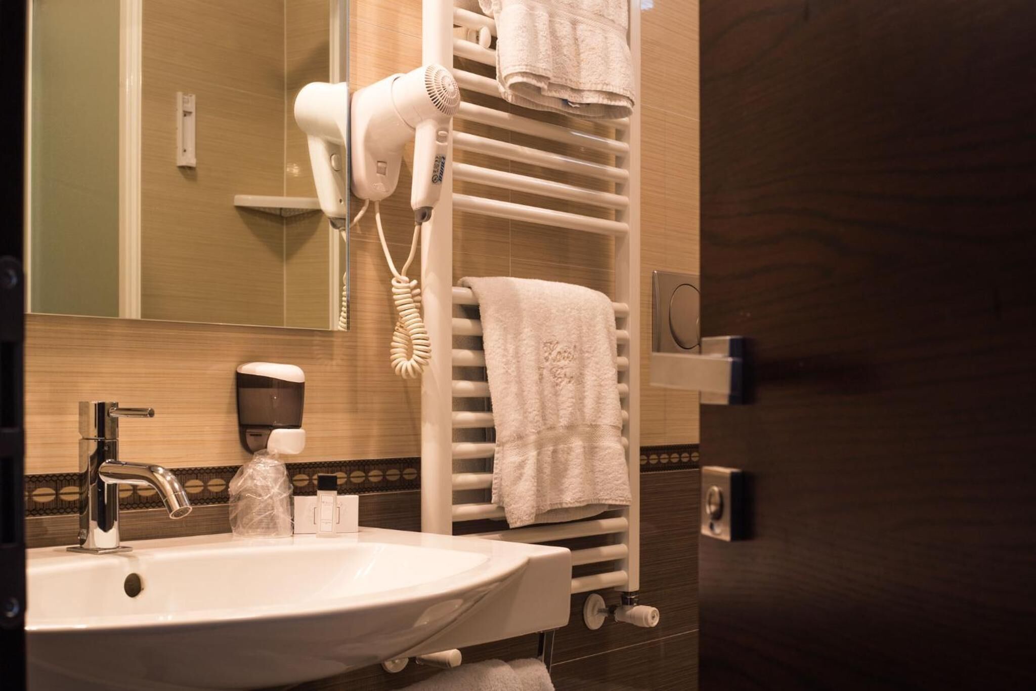 shower, free toiletries, hair dryer, bidet