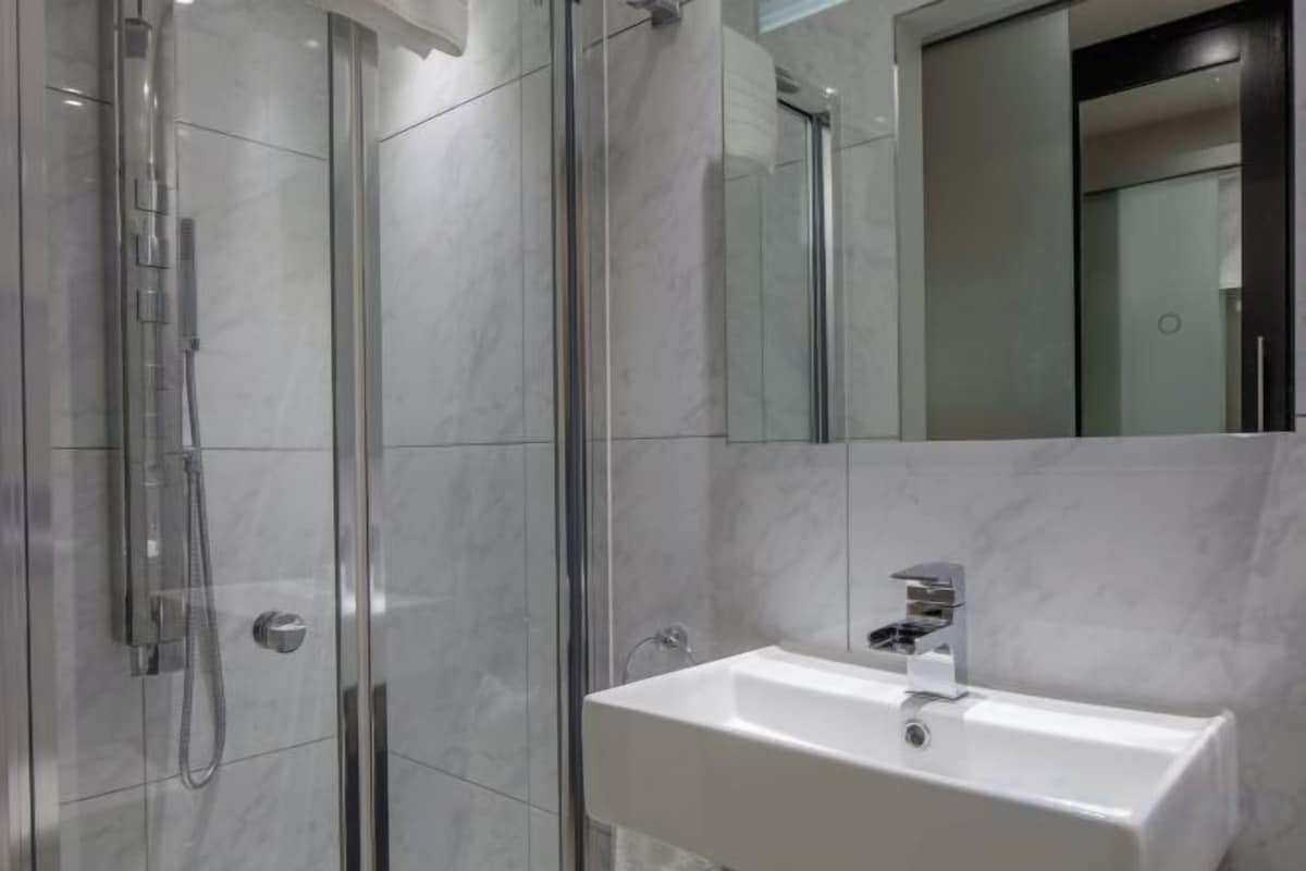 Free toiletries, hair dryer, towels