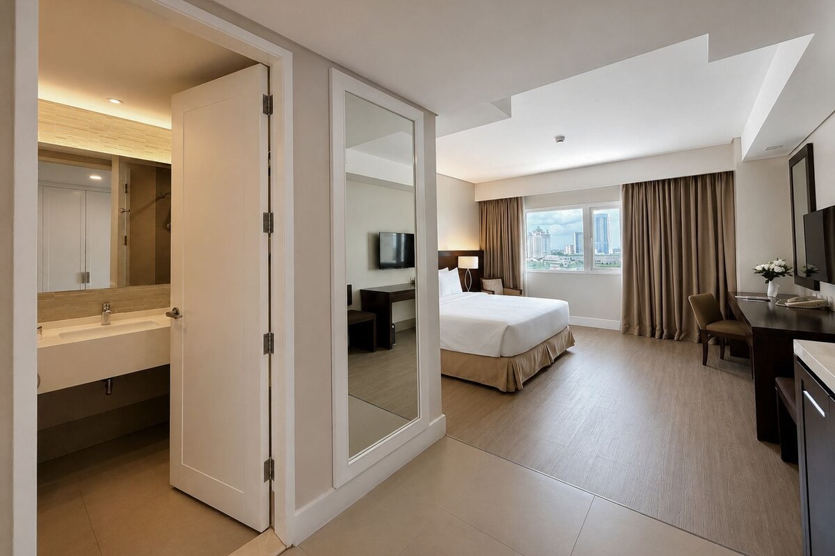 Premium bedding, memory-foam beds, minibar, in-room safe