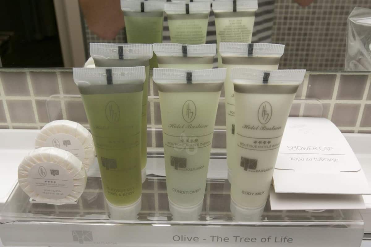 free toiletries, hair dryer, bathrobes, slippers