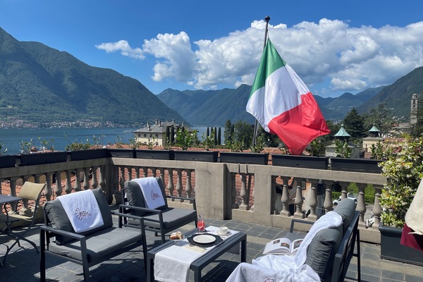 Luksusleilighet, 2 soverom, terrasse, utsikt mot innsjø (Sofia) | Terrasse/patio