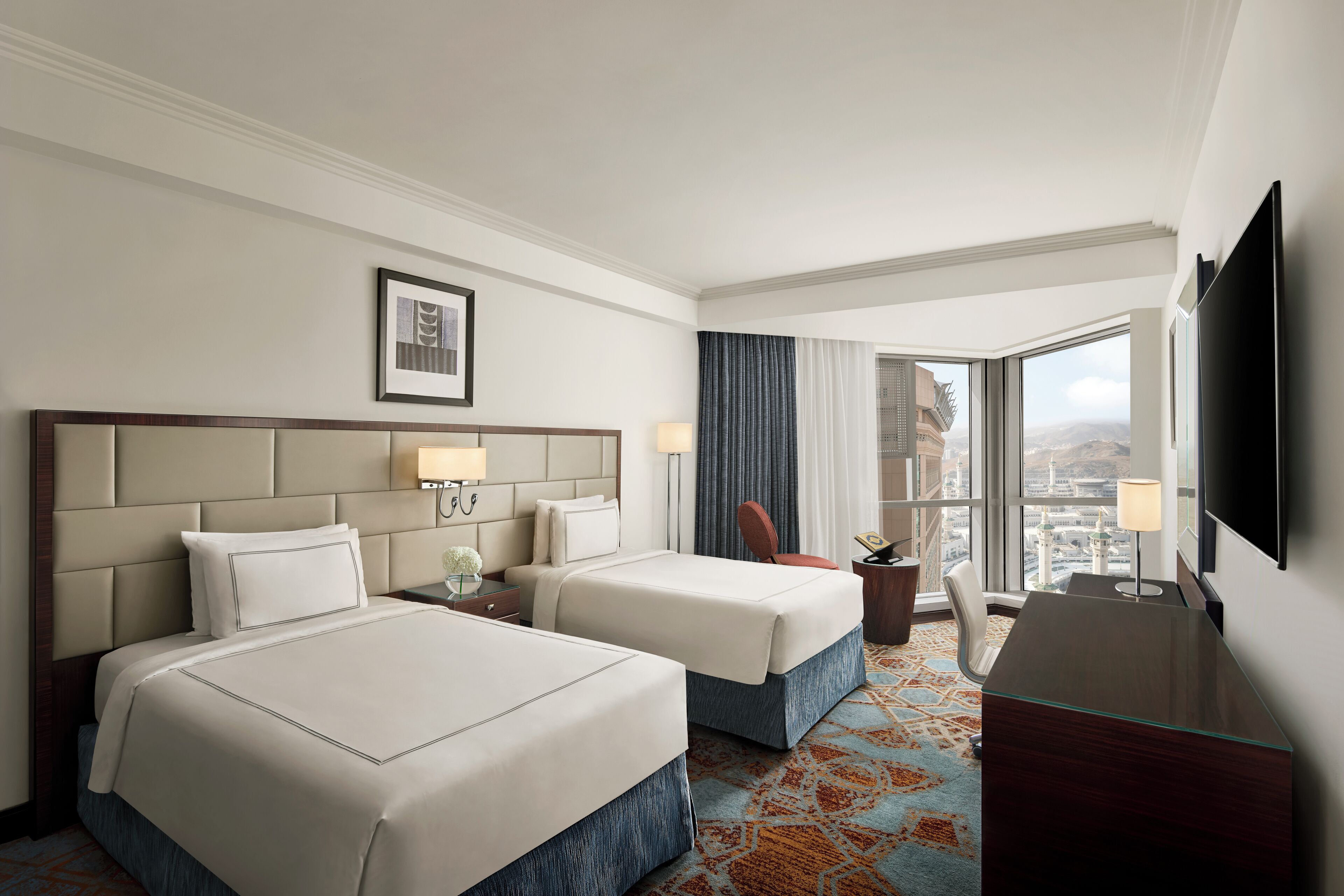 Classic-Zimmer, 2 Einzelbetten (Haram Partial View) | Allergikerbettwaren, Zimmersafe, Schreibtisch, Verdunkelungsvorhänge