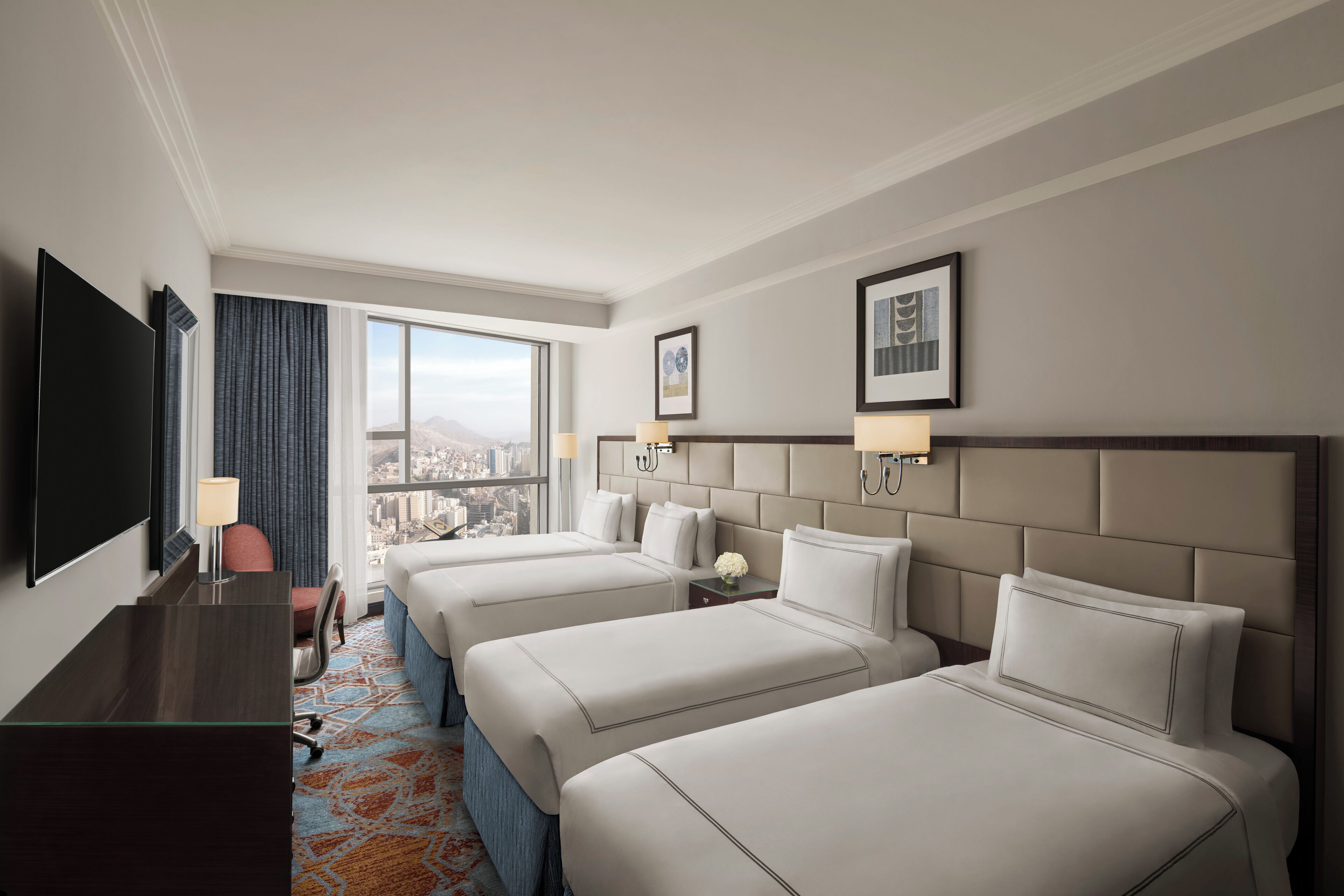 Classic Room (Quad bed, City) | Hypo-allergenic bedding, in-room safe, desk, blackout drapes