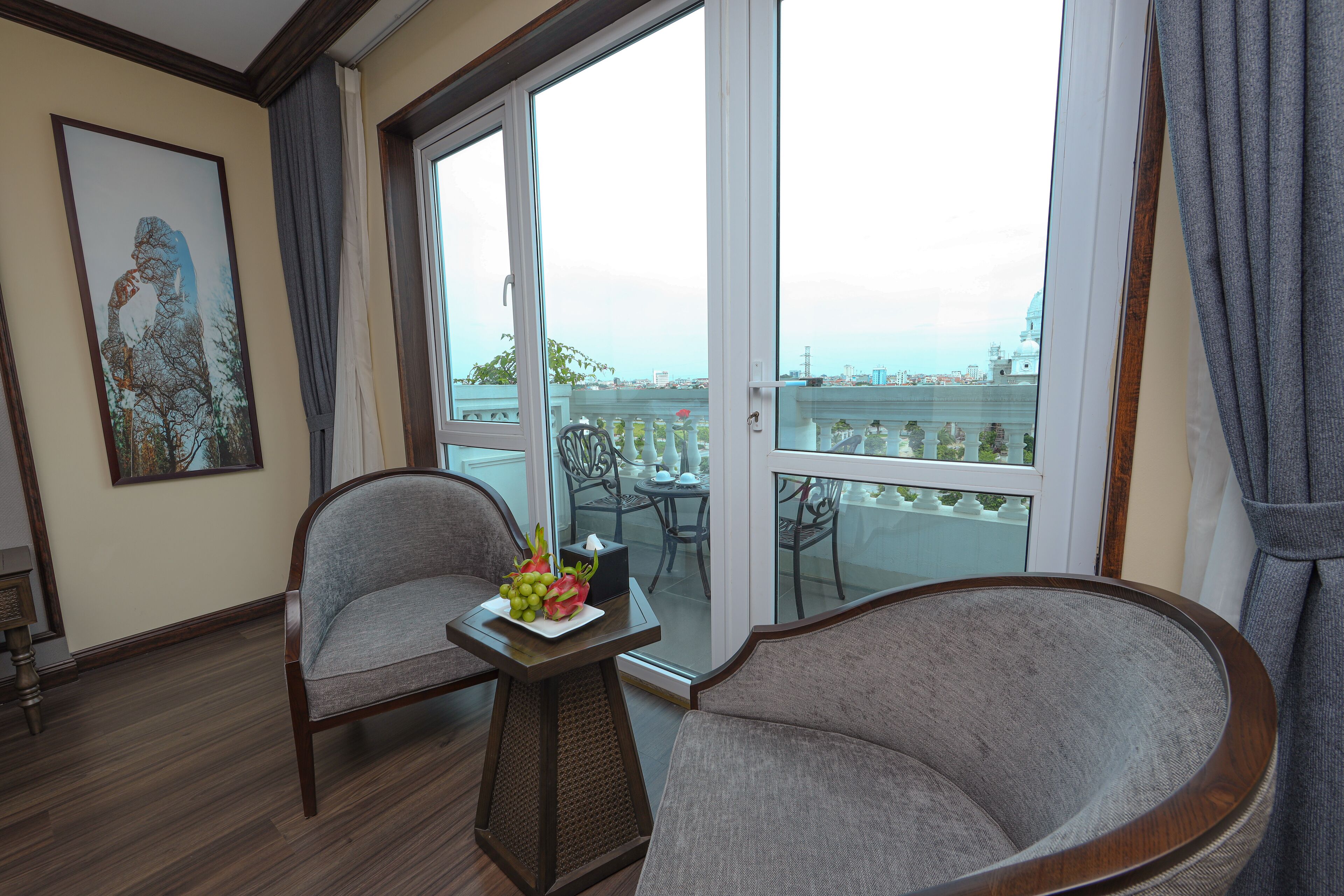 grand deluxe twin with balcony (indochine wing) | balcony view