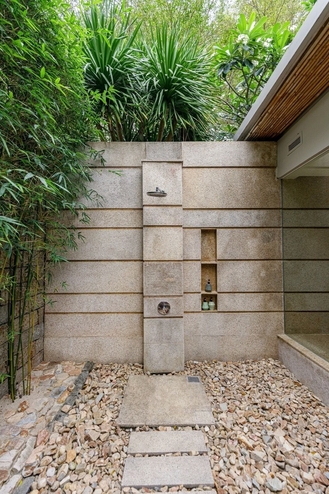 villa, garden view | bathroom | free toiletries, hair dryer, bathrobes, slippers