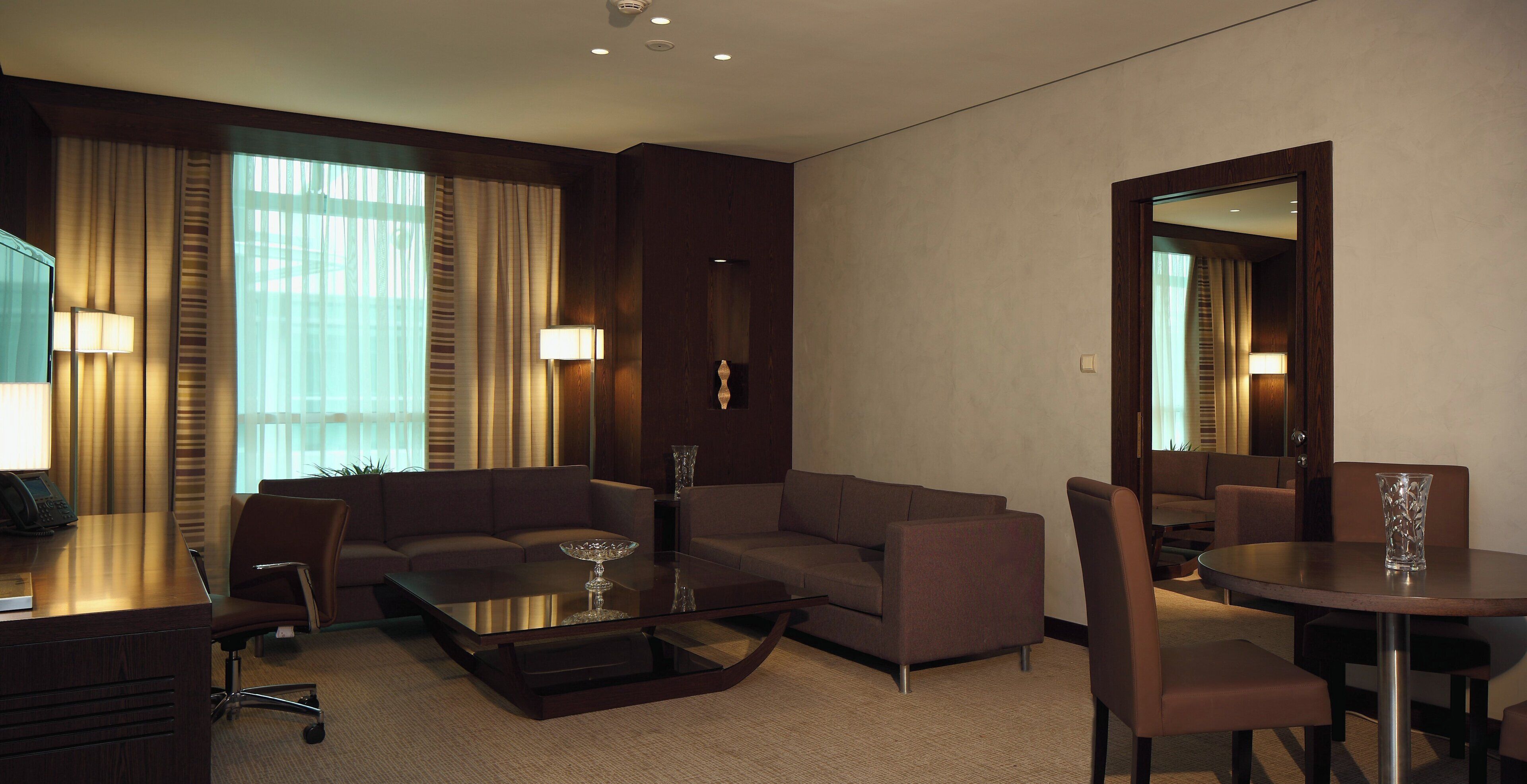 Minibar, in-room safe, desk, laptop workspace