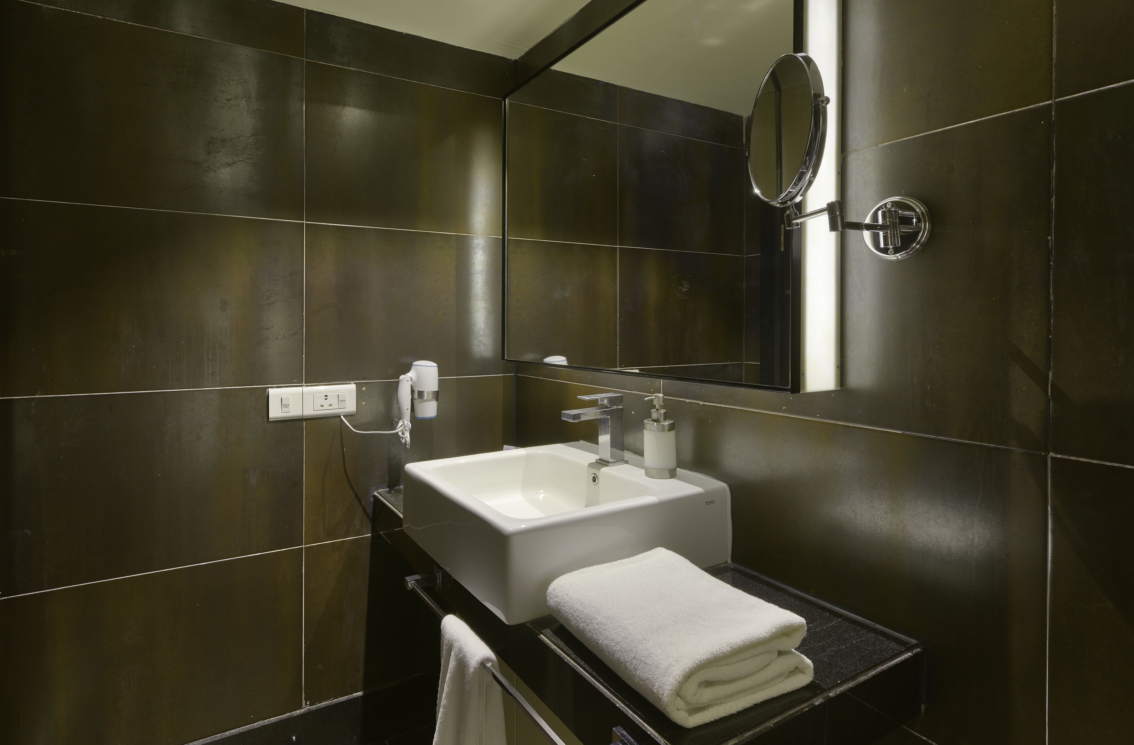 free toiletries, hair dryer, bathrobes, slippers