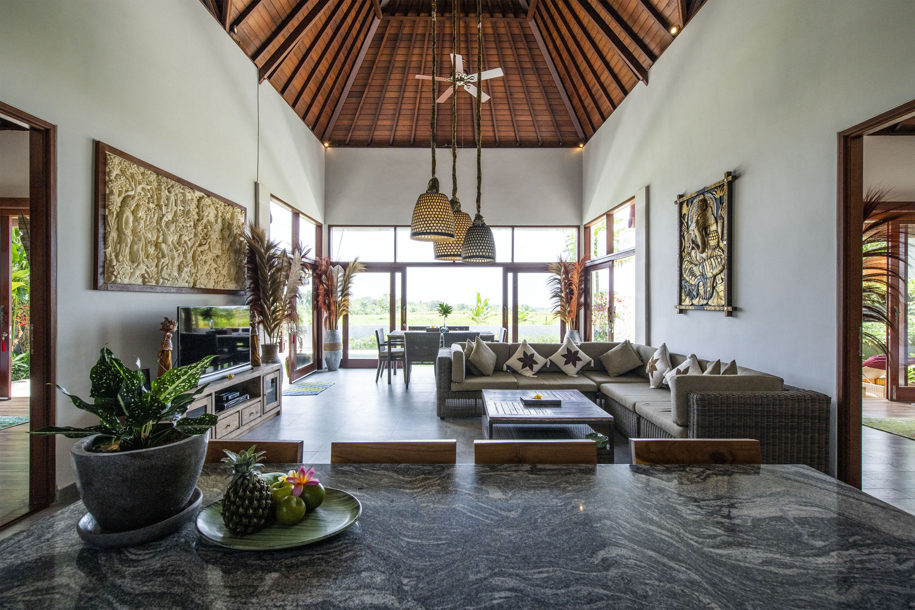 Luxury Villa, 2 Bedrooms (Sahaja 2) | Living area | 43-inch LED TV with cable channels, DVD player, toys