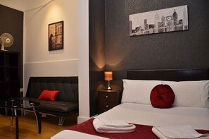 Familjestudio - 1 dubbelsÀng med bÀddsoffa | Utsikt frÄn rummet