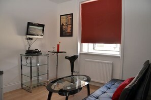 Leilighet, 1 dobbeltseng | Oppholdsområde | Flatskjerm-TV