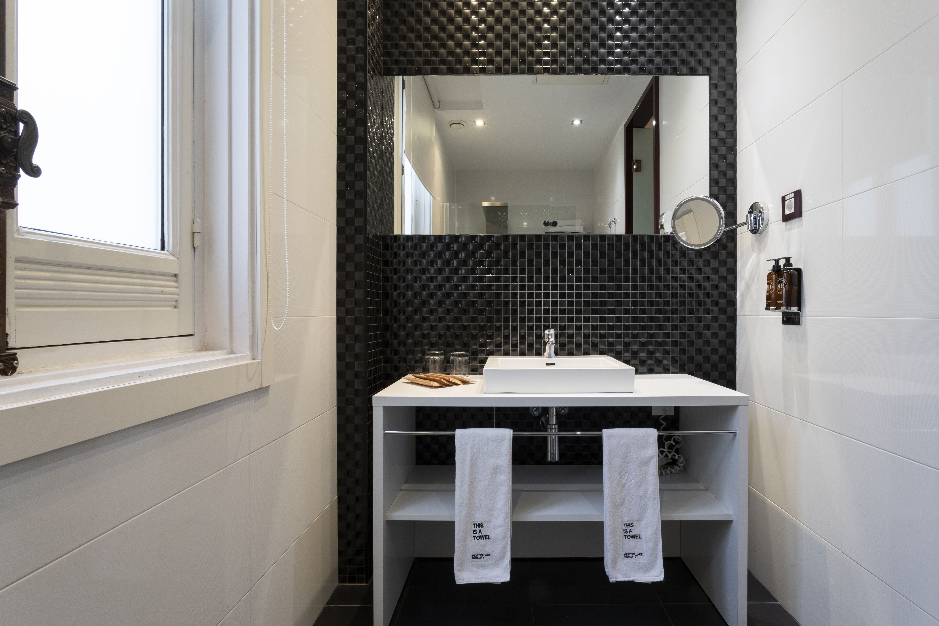 family room | bathroom | shower, free toiletries, hair dryer, towels