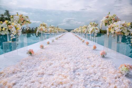 Outdoor wedding area