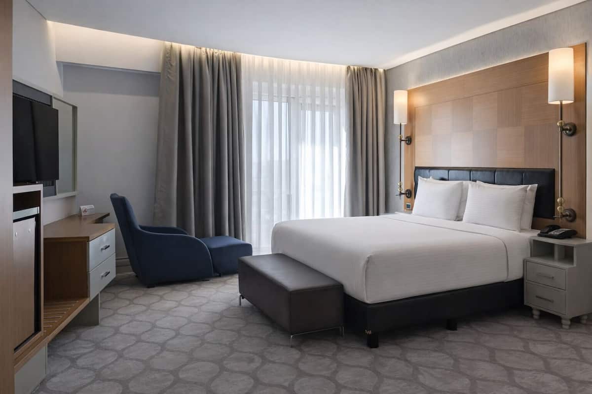 Business-suite | Minibar, pengeskab på værelset, skrivebord