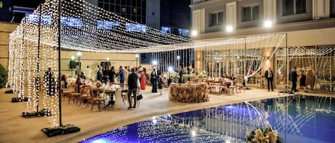 Outdoor wedding area