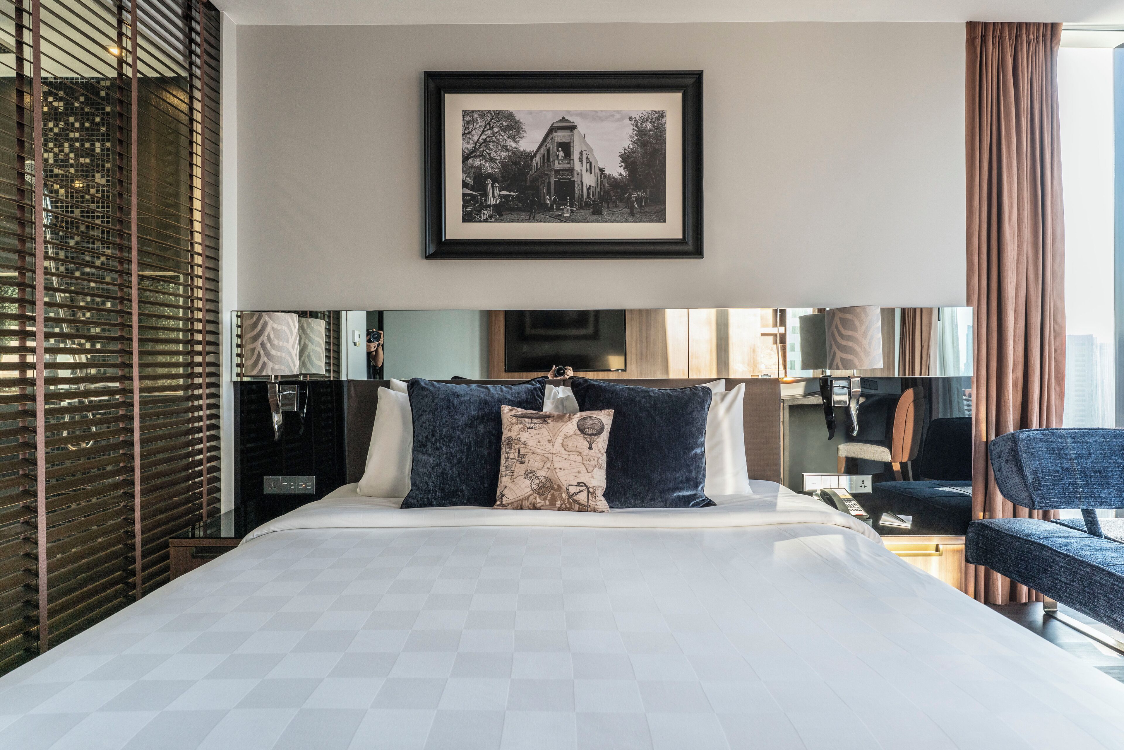 In-room safe, desk, laptop workspace, blackout curtains