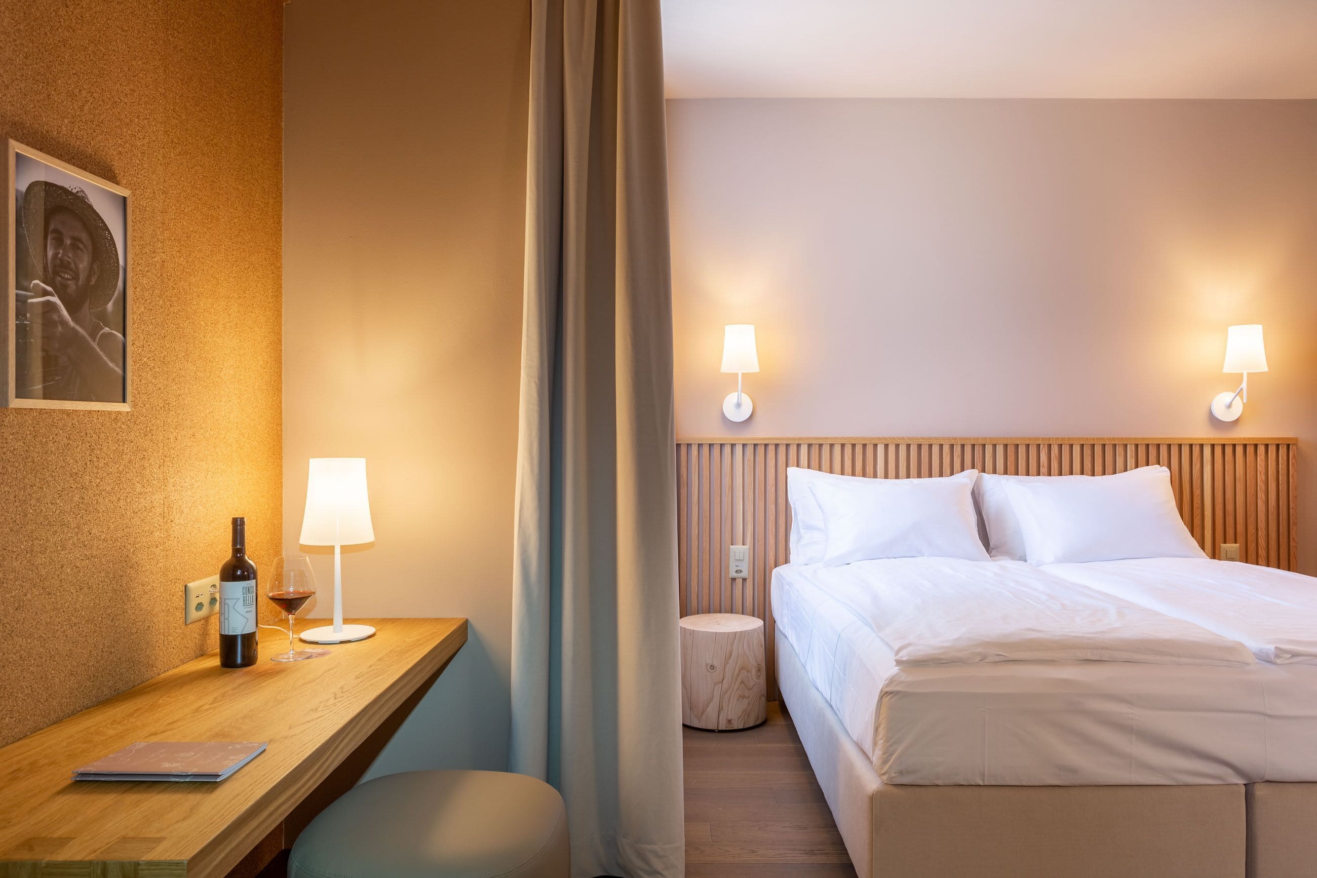 design double room | minibar, desk, blackout curtains, iron/ironing board