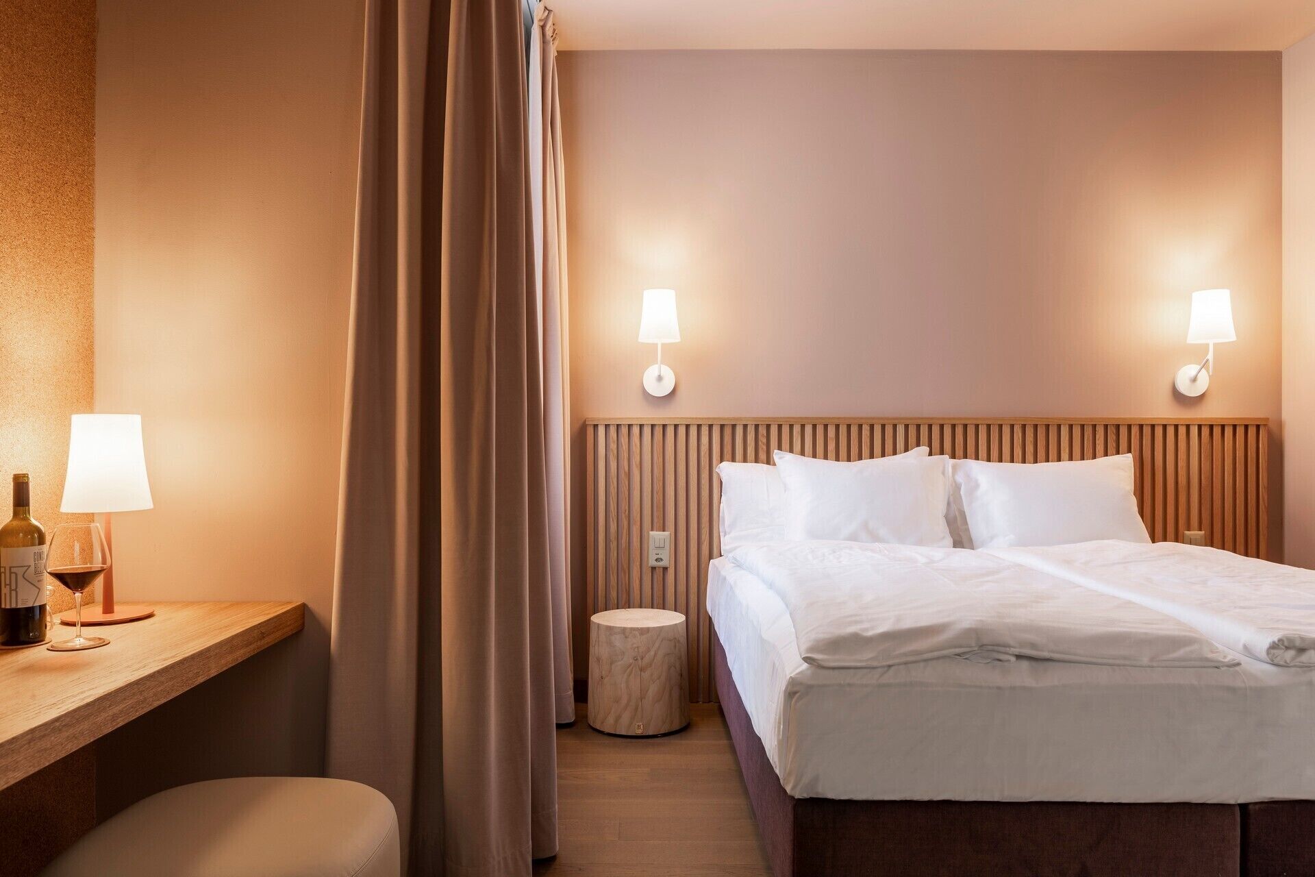 design double room | minibar, desk, blackout curtains, iron/ironing board