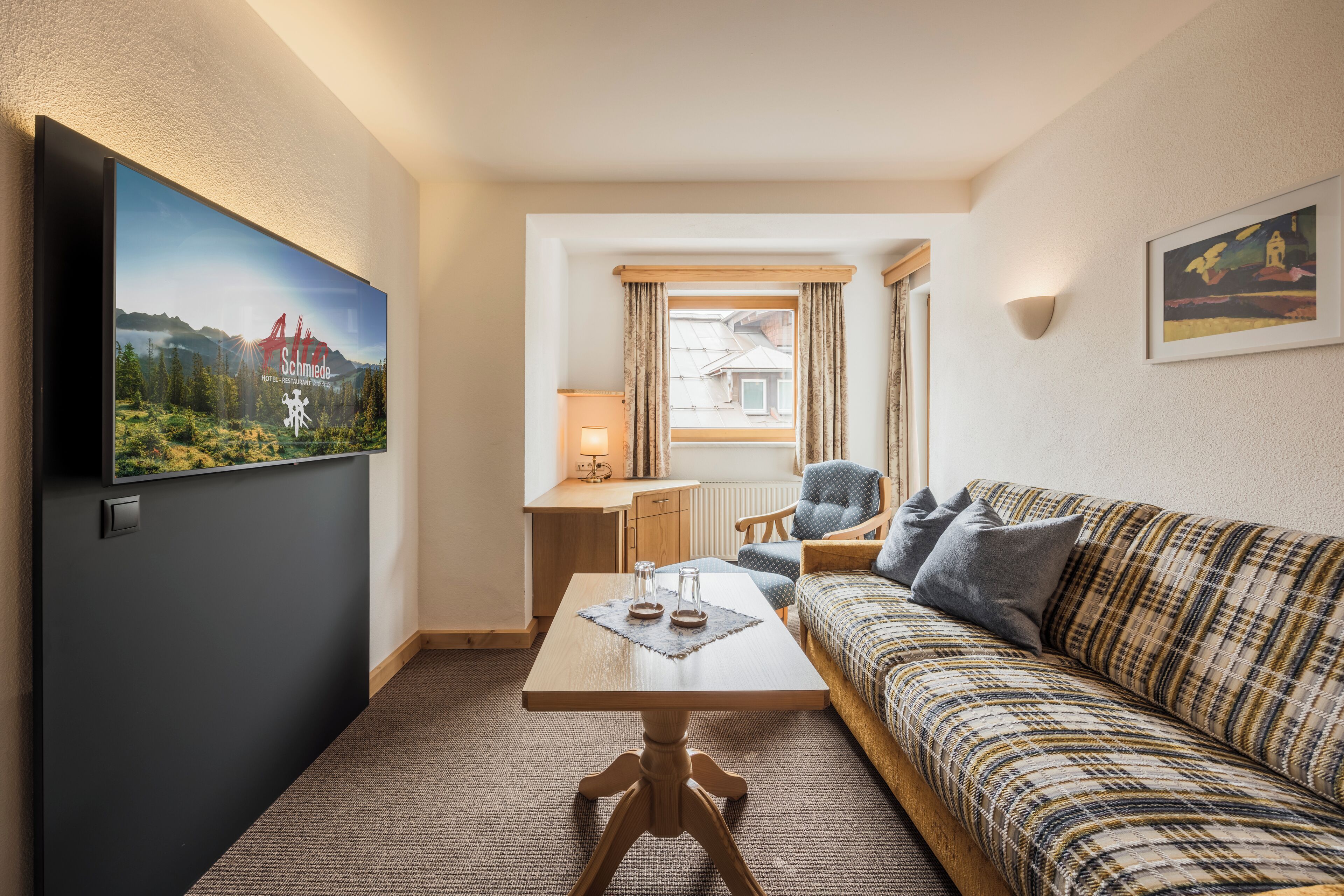 standard apartment, balcony | living area | led tv