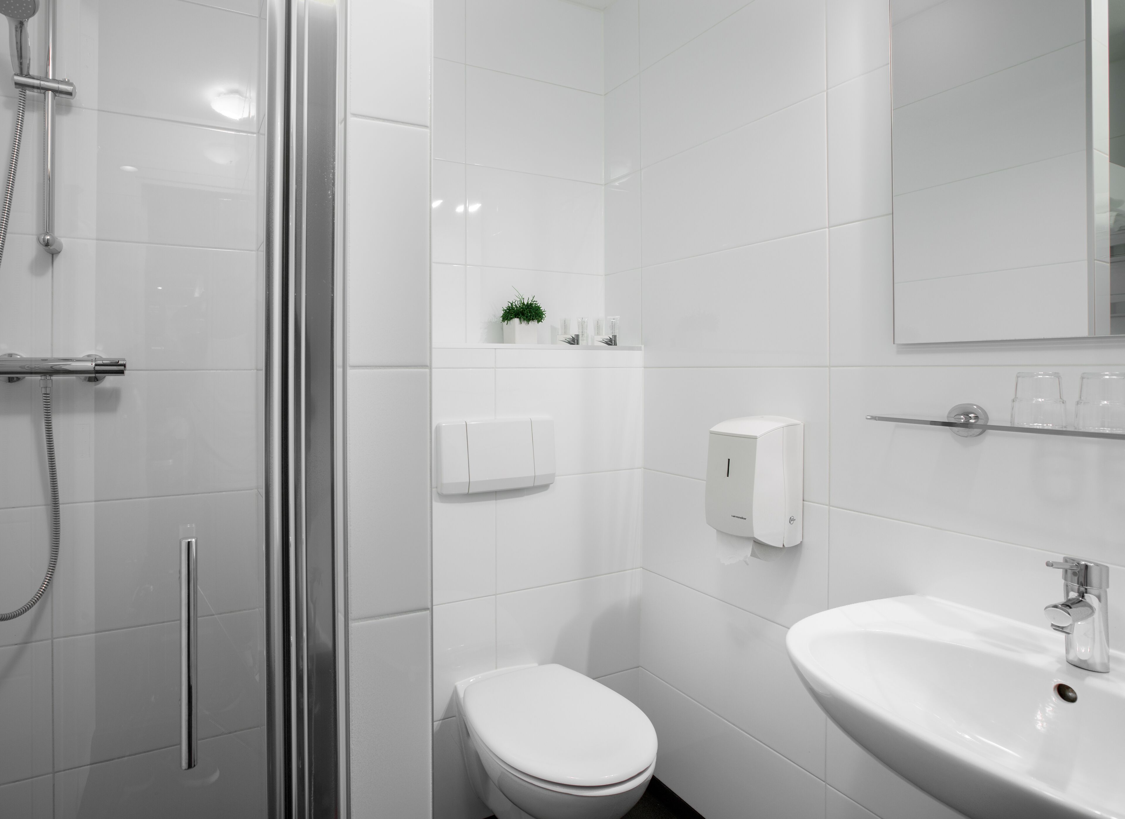 free toiletries, hair dryer, towels