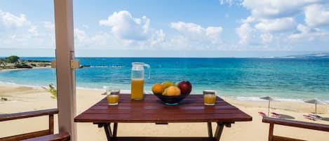 Appartement, en front de plage | Vue depuis le balcon