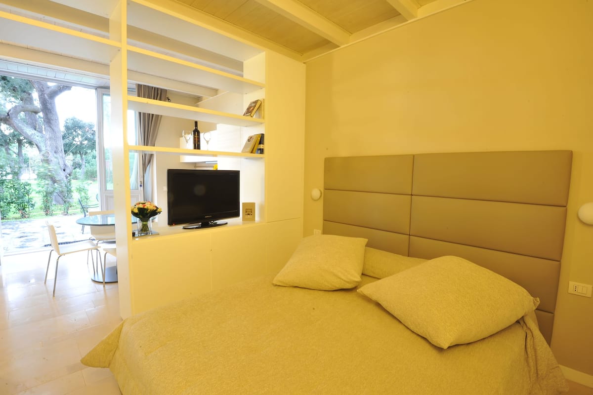 Standard Apartment, Kitchen | Down duvets, memory-foam beds, in-room safe, desk