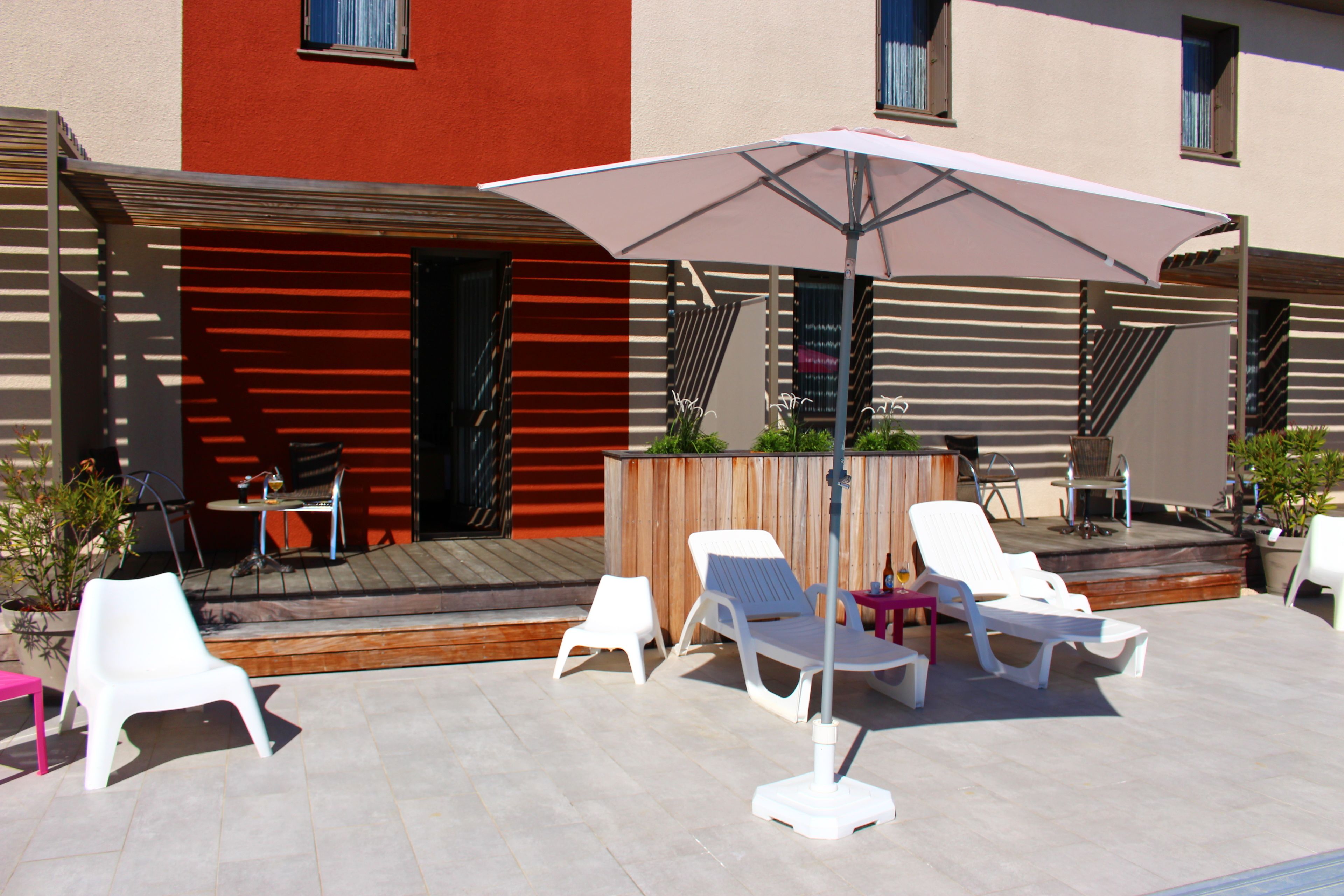 twin room, ground floor, pool side terrace | view from room