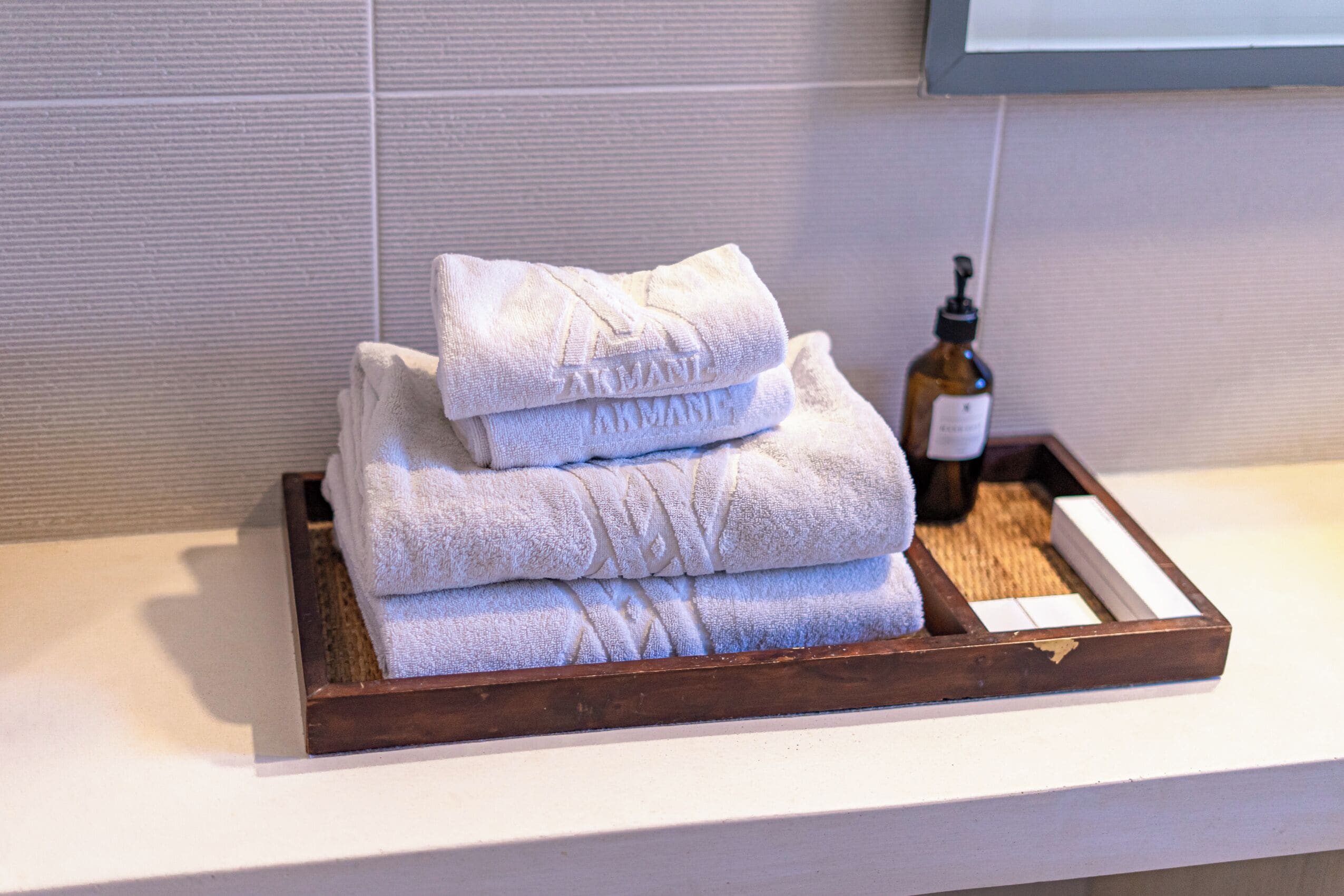 free toiletries, hair dryer, towels