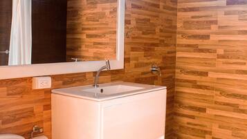 Bathroom | Shower, rainfall showerhead, free toiletries, towels