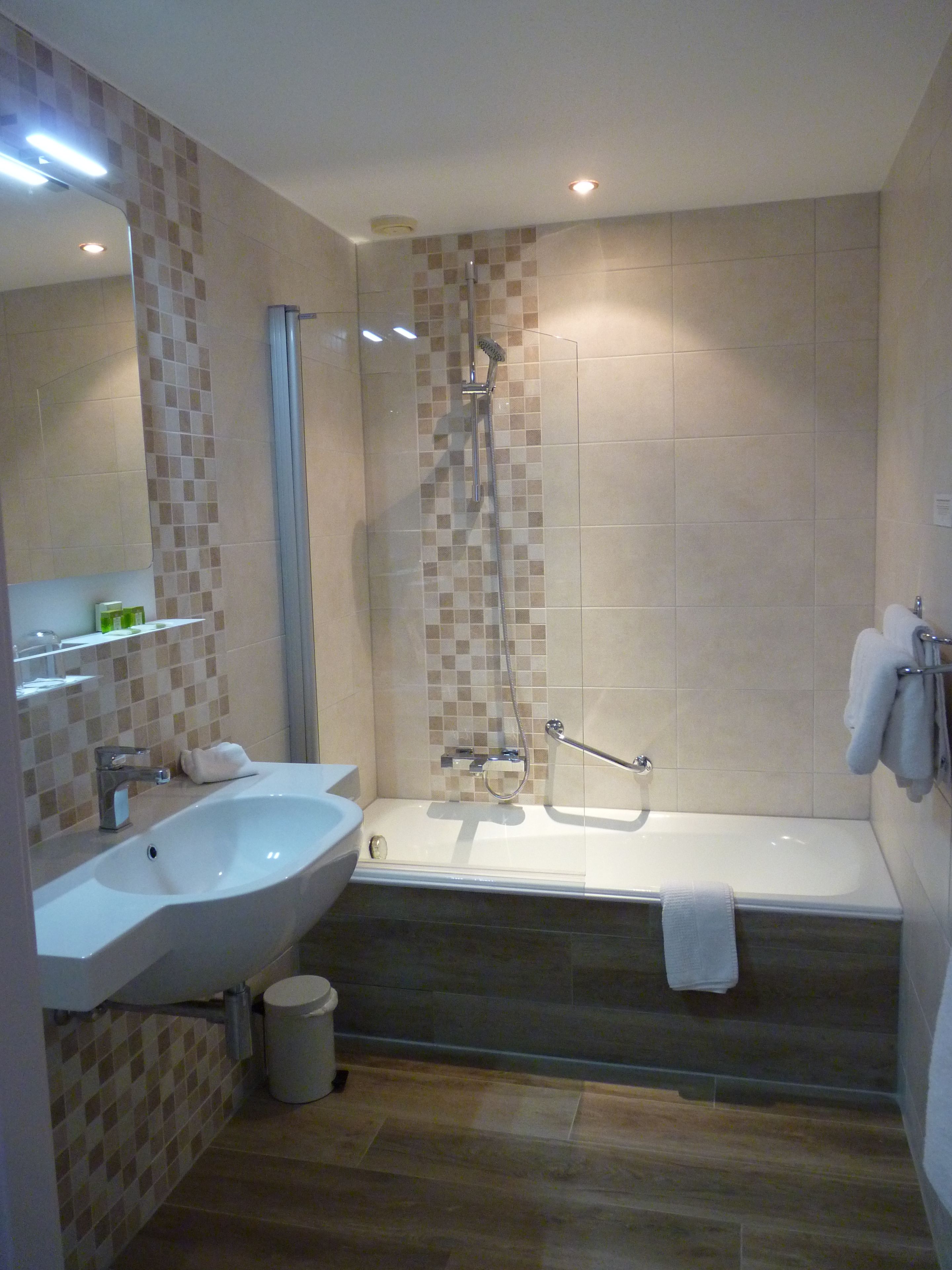 shower, eco-friendly toiletries, hair dryer, bathrobes