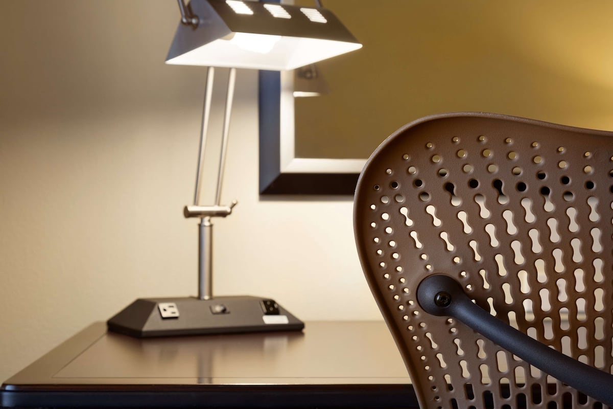 In-room safe, desk, laptop workspace, soundproofing