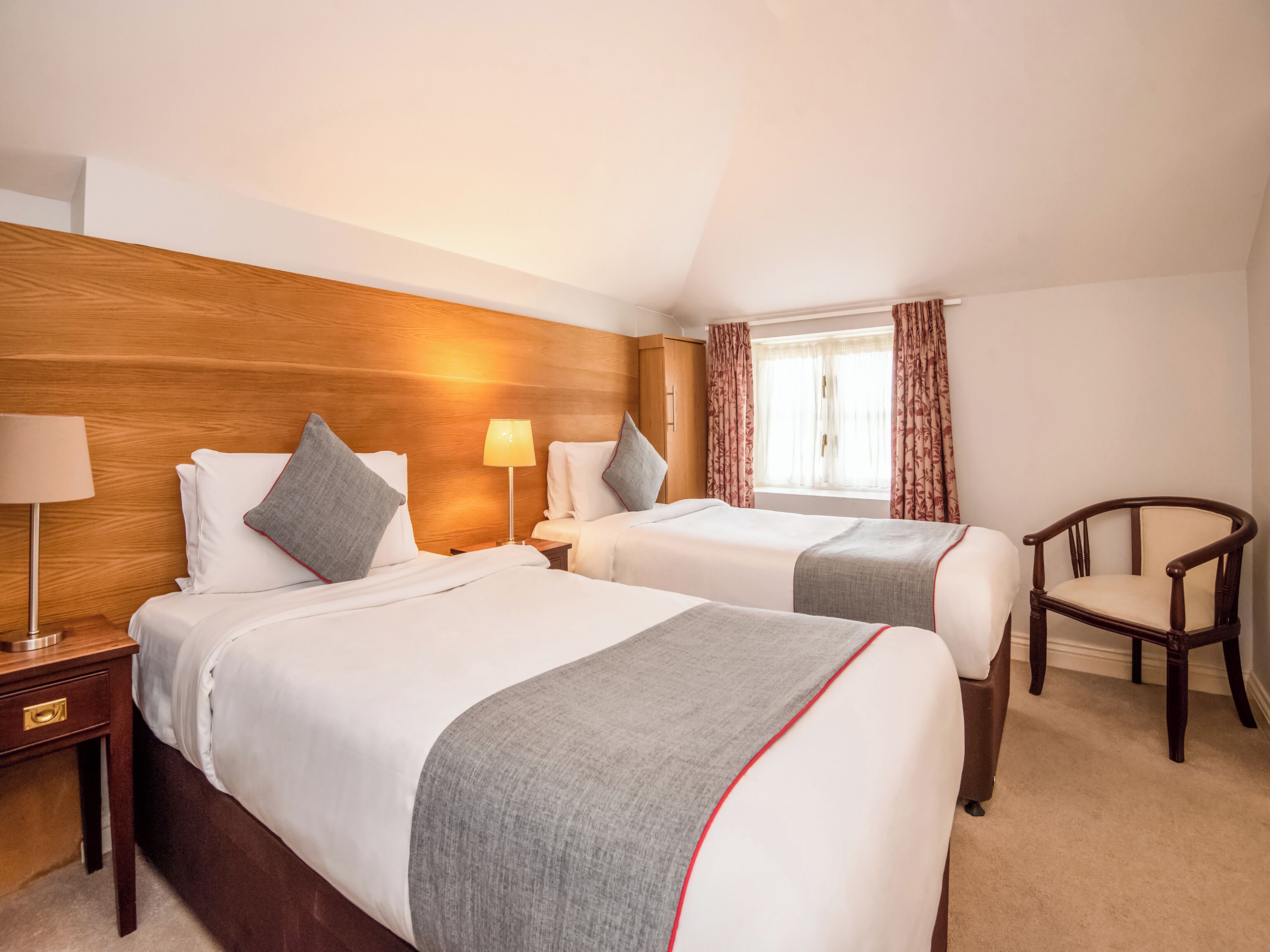 Premium bedding, Select Comfort beds, blackout drapes, free WiFi