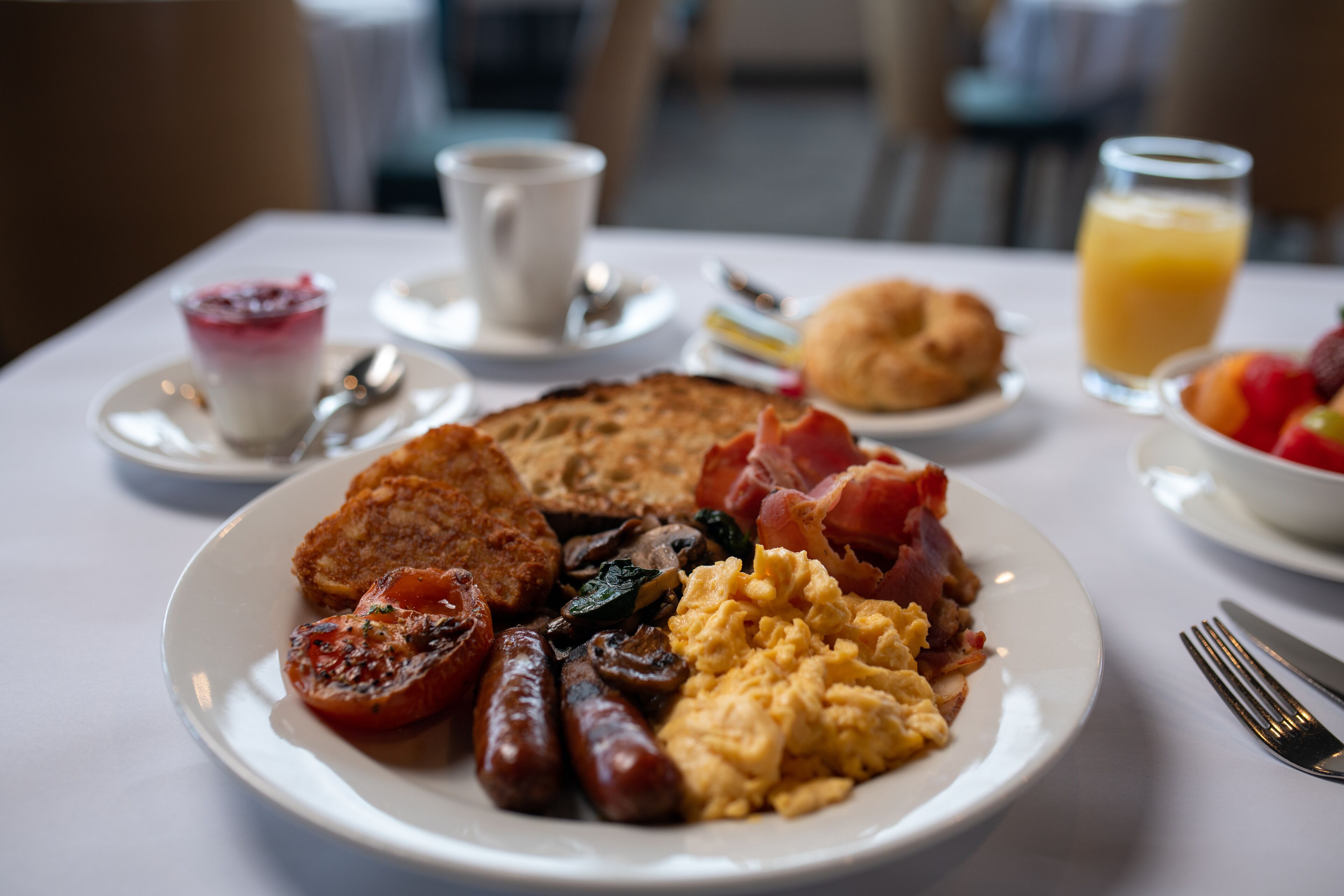 daily buffet breakfast (aud 32.00 per person)