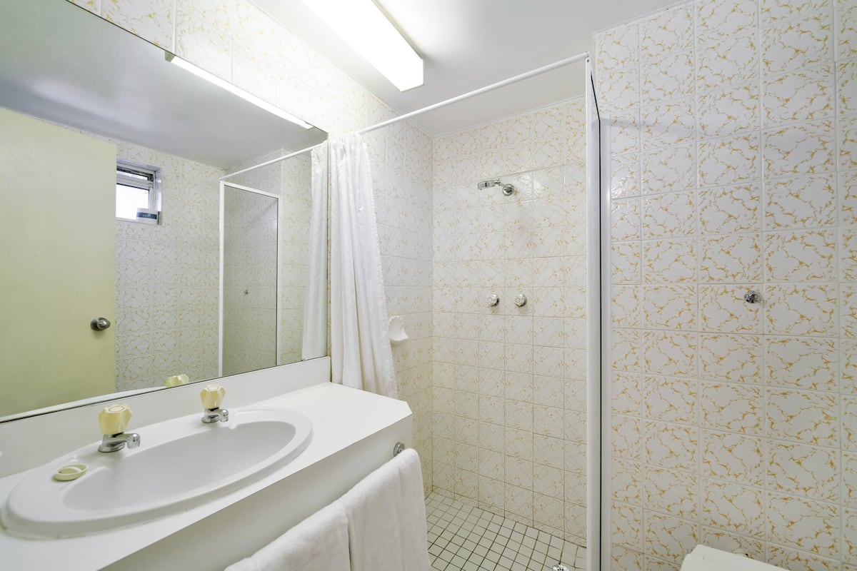 minibar, desk, laptop workspace, iron/ironing board