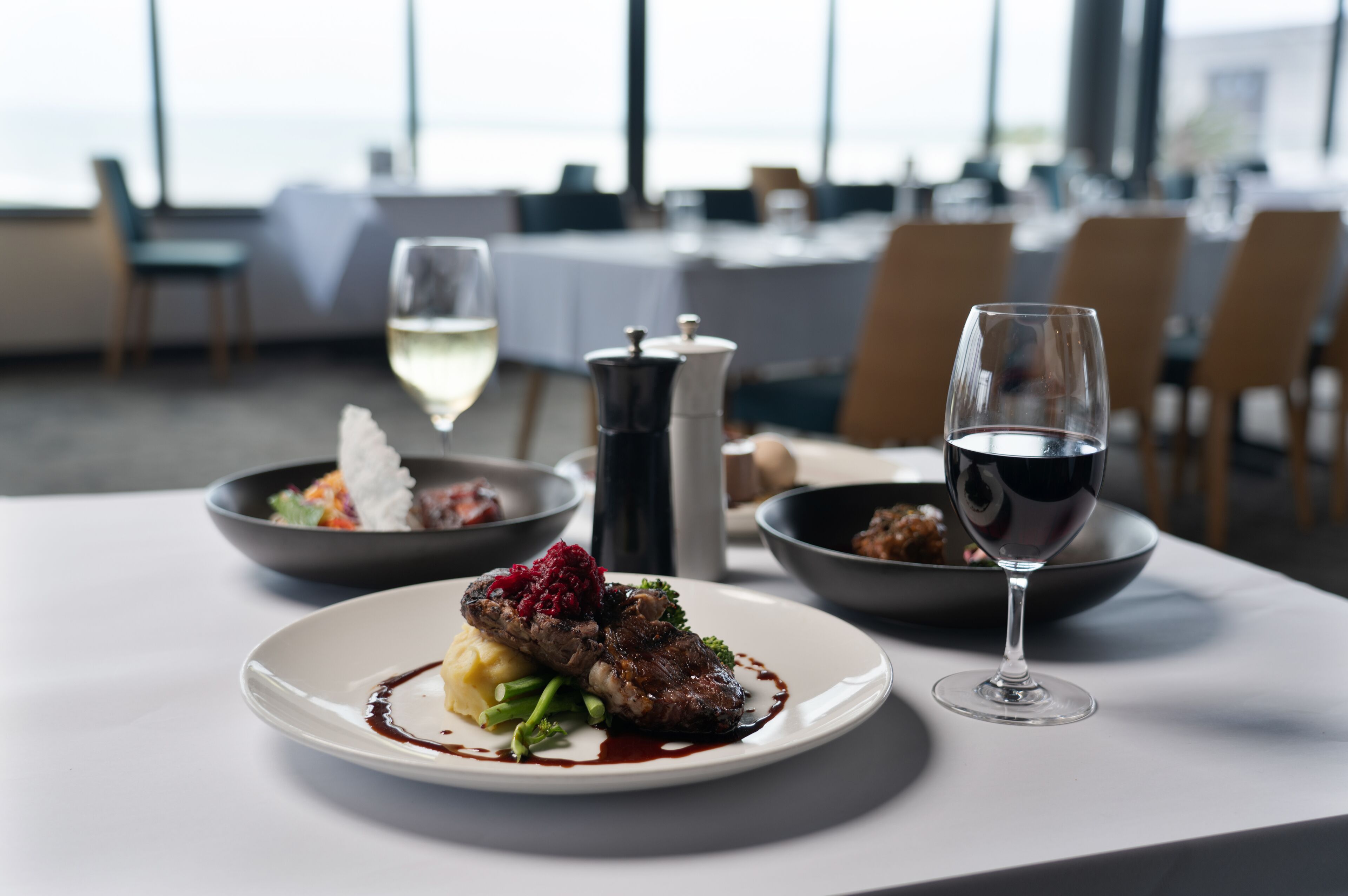 breakfast, dinner served; local cuisine, sea views