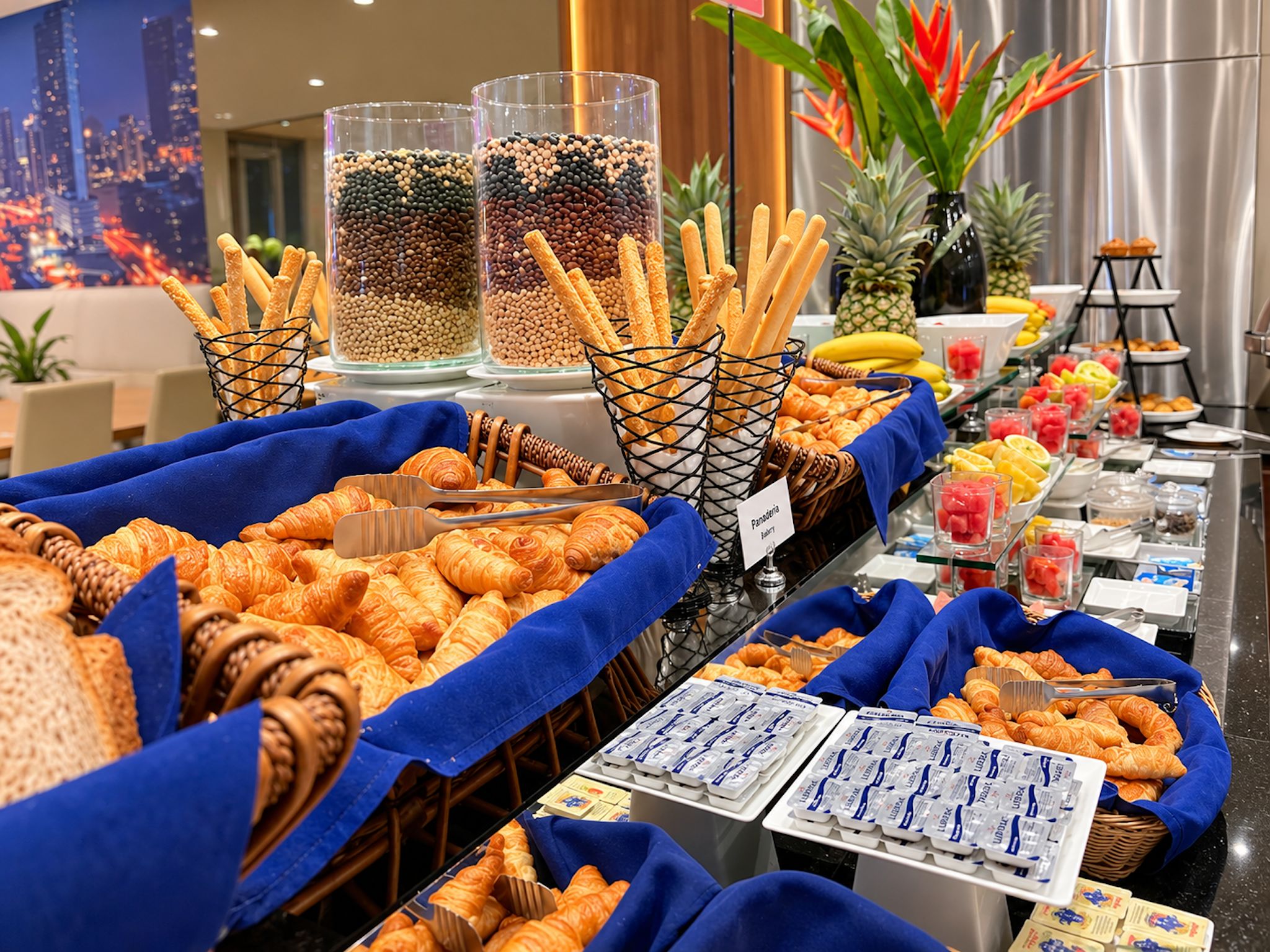 Tägliches Frühstücksbuffet gegen Gebühr