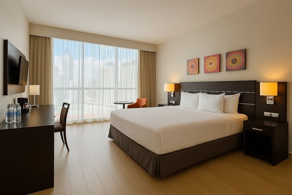 Habitación, 1 cama King size, para no fumadores (TRYP) | 1 habitación, caja de seguridad en la habitación y muebles diferentes 