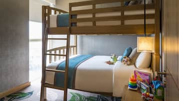 Værelse - 1 soveværelse - havudsigt (Bunkbeds, Family Room) | 1 soveværelse, premium-sengetøj, dundyner, minibar