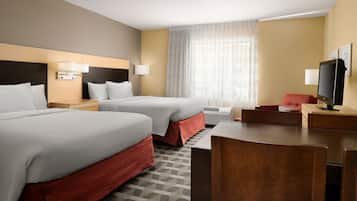 Suite estudio, 2 camas de matrimonio | Escritorio, cortinas opacas, tabla de planchar con plancha y wifi gratis