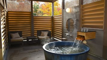 Japanese Western Style Suite,with Open Air Bath,Non Smoking (Please incl. all persons in your rsvn) | Bathroom | Hair dryer, slippers, bidet, towels