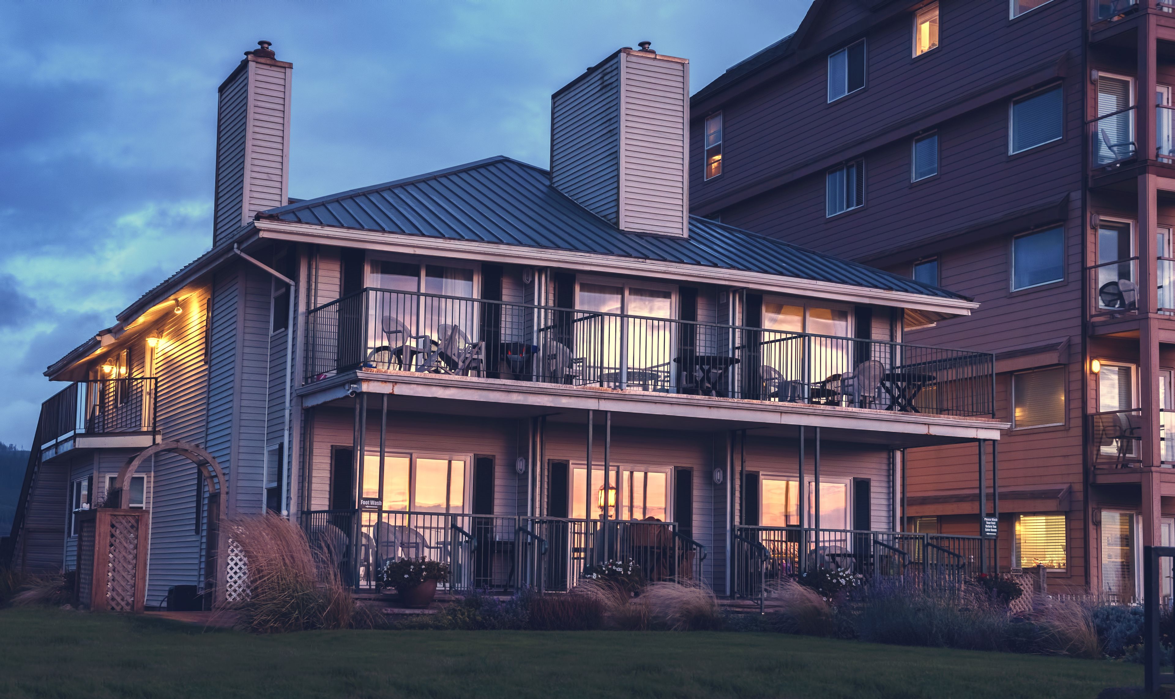 front of property – evening/night