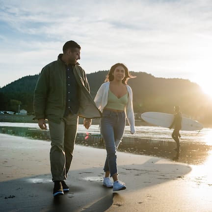 On the beach, beach towels