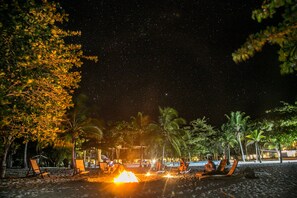 Private beach, sun-loungers, beach umbrellas, beach yoga