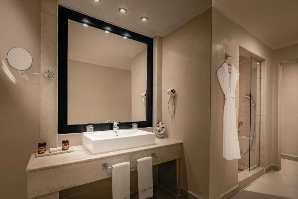 shower, free toiletries, hair dryer, bidet