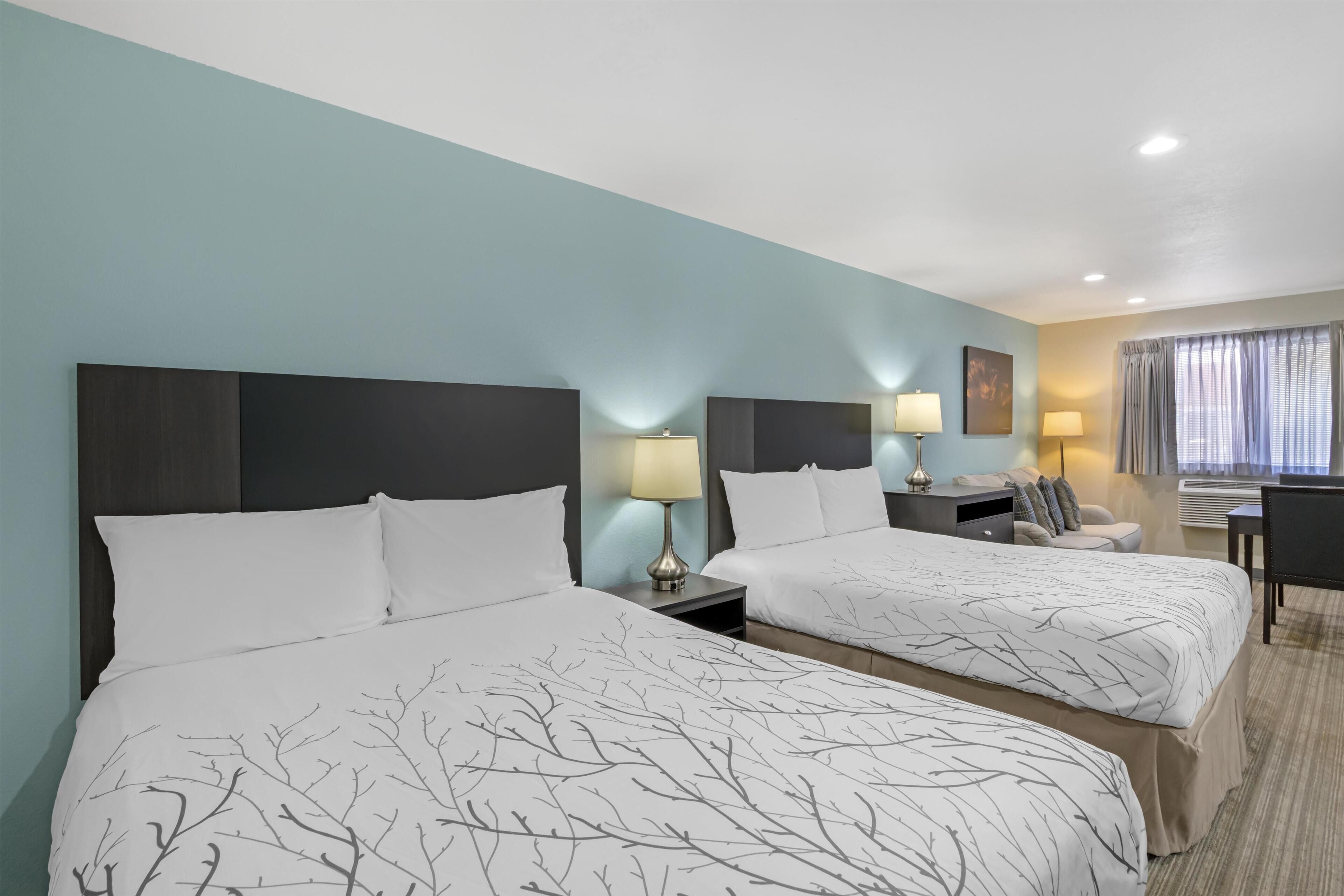 Standard Room, 2 Queen Beds, Accessible, Refrigerator & Microwave | Desk, iron/ironing board (on request), WiFi (free)