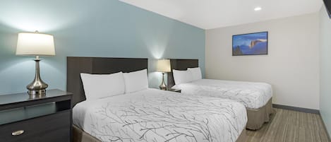 Standard Room, 2 Queen Beds, Non Smoking, Refrigerator & Microwave