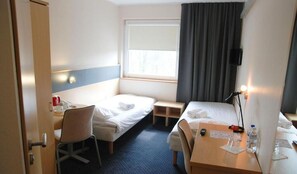 Blackout curtains, iron/ironing board, free WiFi, bed sheets