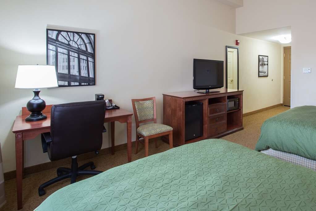 Desk, blackout drapes, iron/ironing board, WiFi (free)